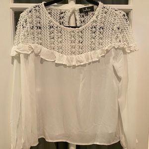 Lulu’s White Blouse.  Size Medium.